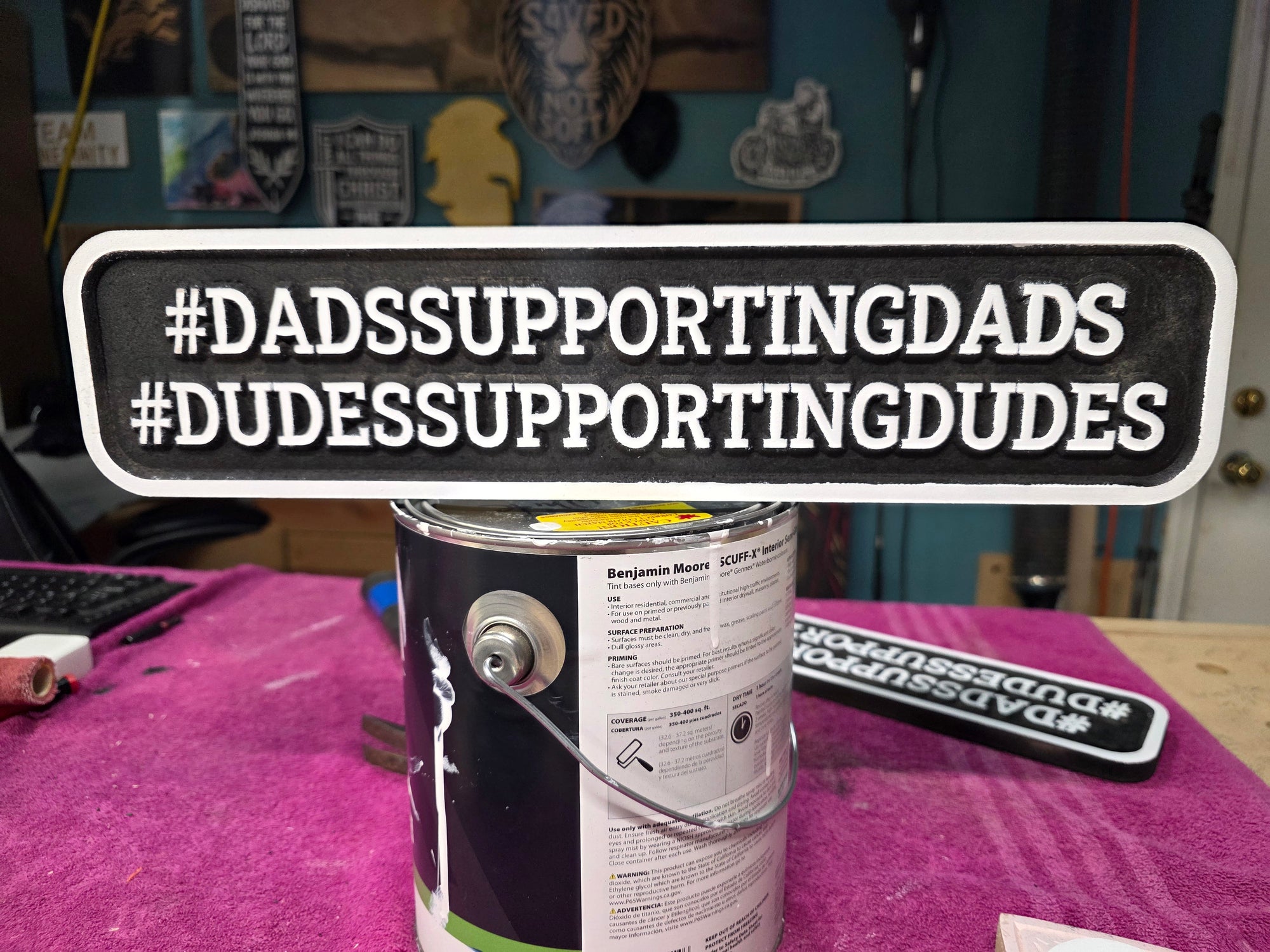 Dads and Dudes supporting sign