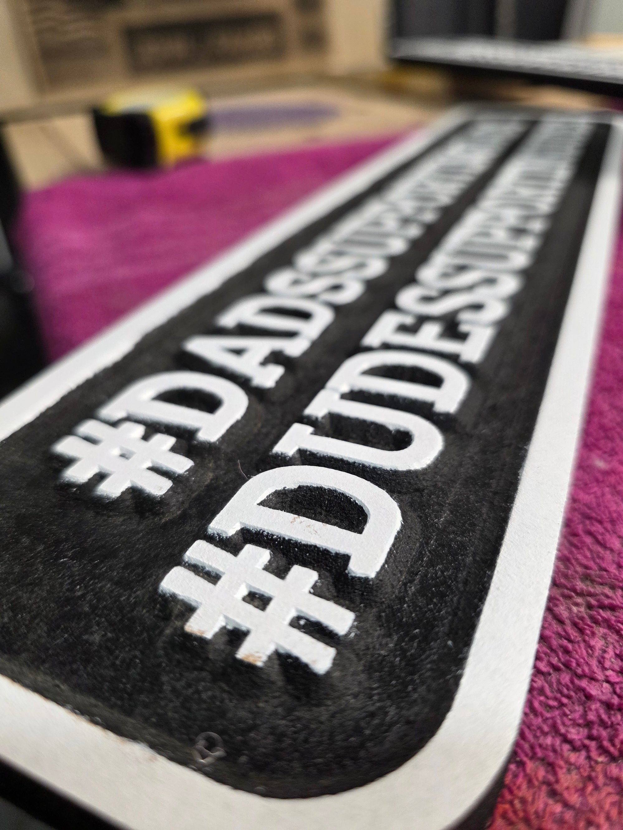 Dads and Dudes supporting sign